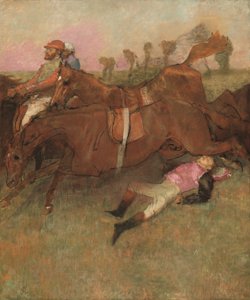 Scene from the Steeplechase: The Fallen Jockey, 1866 by Edgar Degas